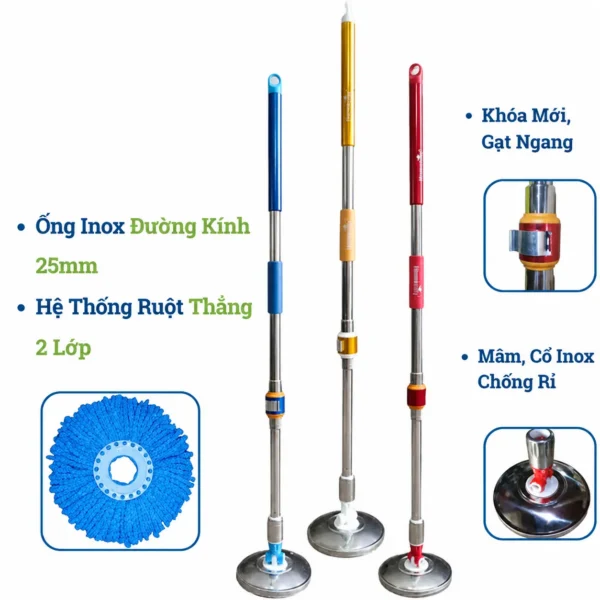 4 Cây lau nhà khóa ngang